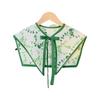Floral Pattern Fake Collar Shawl Print Vintage Poncho Cape Detachable Fake Collar Capelet  Female