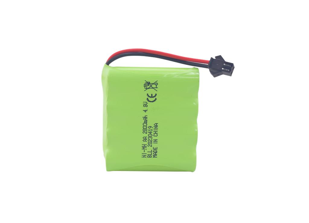2PCS 4.8V 2800mAh AA Charging SM-2P Plug with USB Charging Cable for SY-E511 Remote Control Excavator, Car Truck, Construction Vehicle, E562, TD141