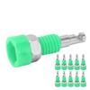 10pcs 2mm Banana Female Jack Socket Connector Adapter Panel Mini Binding Post for Electronic InstrumentGreen