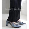 [AmiAmi] Ribbon Cutout Pointed Toe Pumps Women's Shoes Mules (Black, 24.0cm) SY039