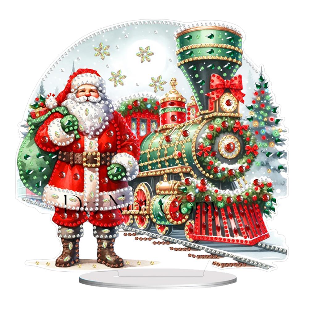 Christmas Snowman Diamond Painting Tabletop Ornaments Kit Acrylic Table Top Diamond Painting Ornament Kits Bedroom Table Decor