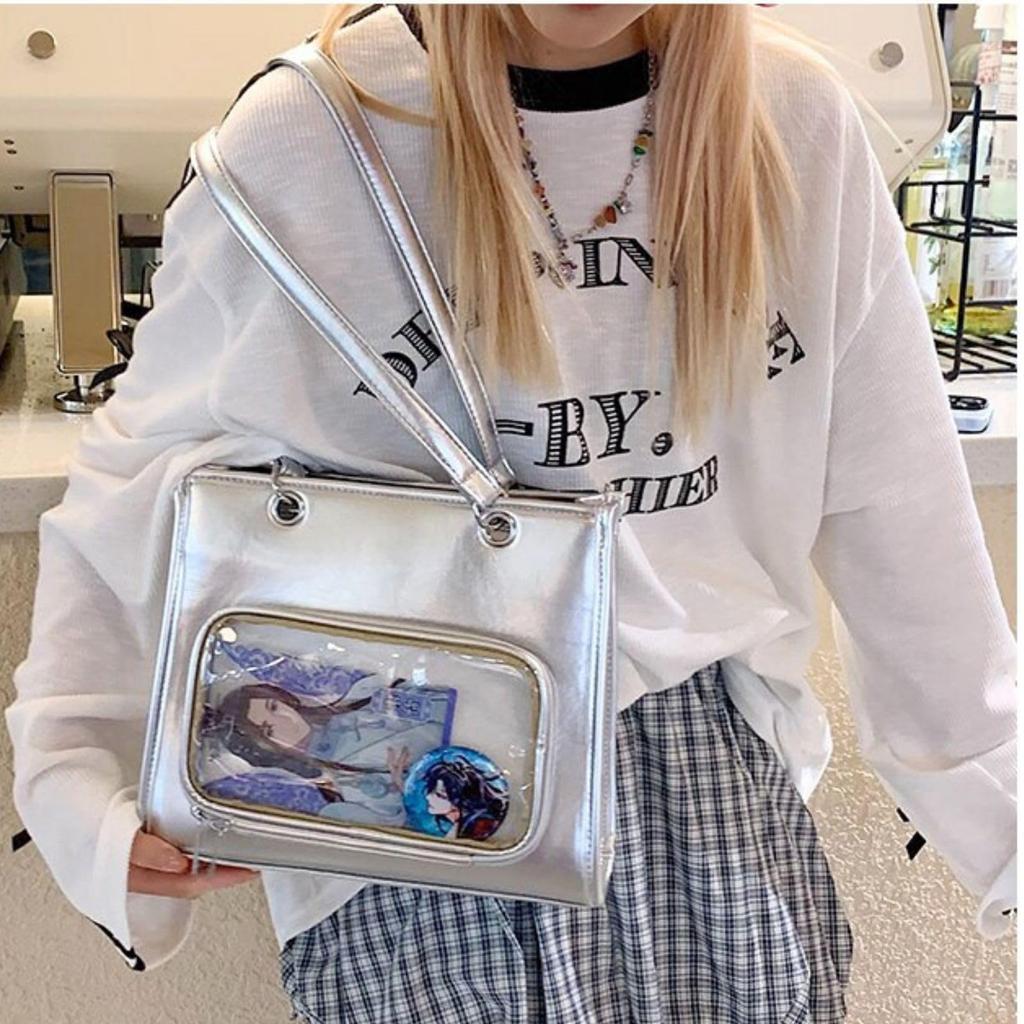 Harujio Ita Shoulder Tote Oshikatsu Shoulder Ita Ita Oshikatsu Popular Bag, Bag, Bag, 2-Way, Small, Mini, Bag, Tote, Handbag, Bag, Black, White, Red,