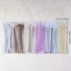 40pcs PET Lace Strip Stickers Hand Account Collage Stickers for Scrapbooking Supplies Card Making Junk Journal Album Decor