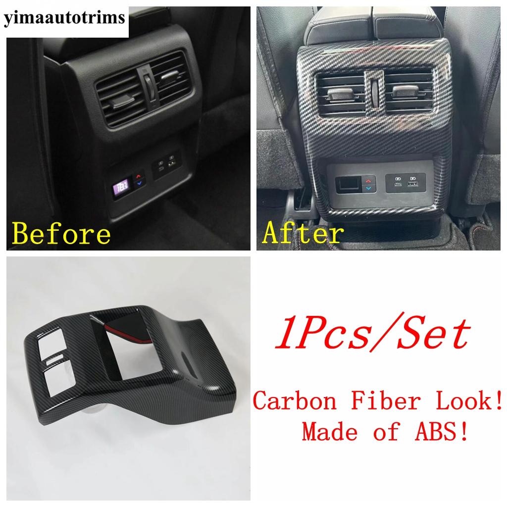 For Nissan X-Trail X Trail / Rogue T33  - 2026 AC Air Vent Steering Wheel Gear Water Cup Cover Trim Carbon Fiber Accessories