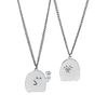 2Pieces Specter Chain Necklaces Pendant Necklace Adjustable Necklace Fashion Neck Jewelry Stainless Steel Texture