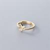 New Exquisite Zircon Airplane 925 Sterling Silver Temperament Personality Sweet Double Layer Crystal Opening Rings TYB014