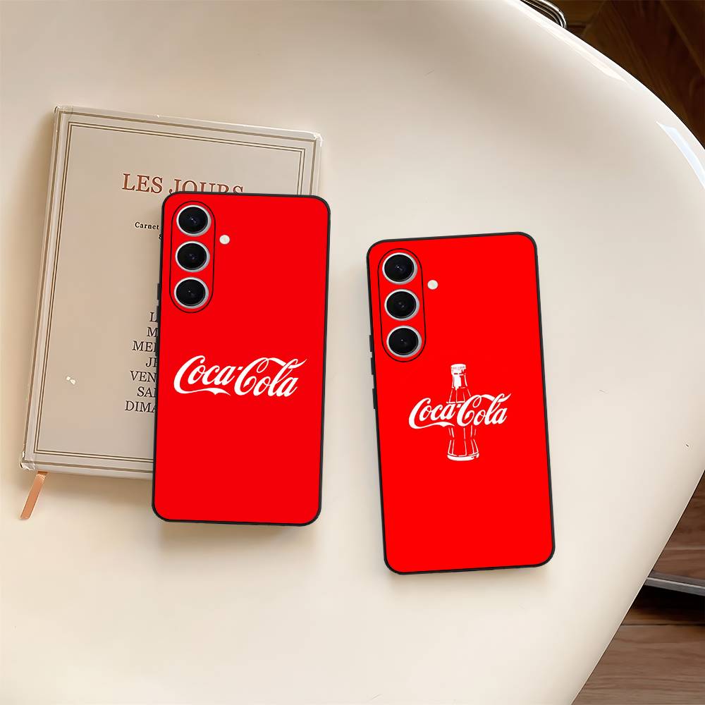 C-COCA Logo C-COLAS Phone Case For Samsung S 24 Fe 25 Ultra Plus 20 Lite 21 30 22 23 24 22 Ultra 5G Fundas