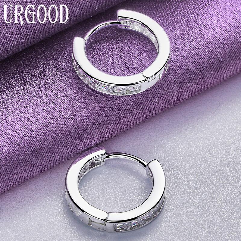 925 Sterling Silber AAA Zirkon Hohl Dreieck Ohrringe Modische Hochzeit Schmuck