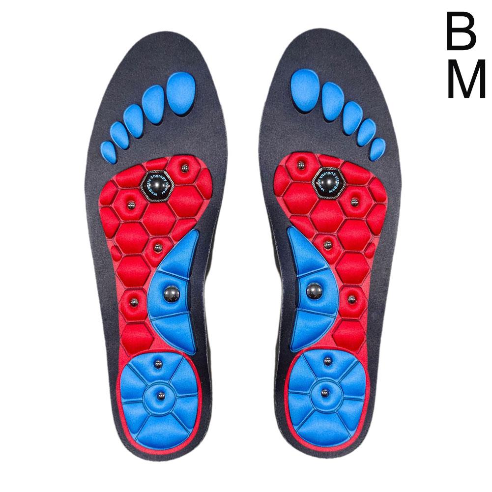 1 Pair High-end Acupressure Foot Insoles for Men Women Orthopedic Gel Magnetic Shoe Inserts Magnet Technology Support Insole