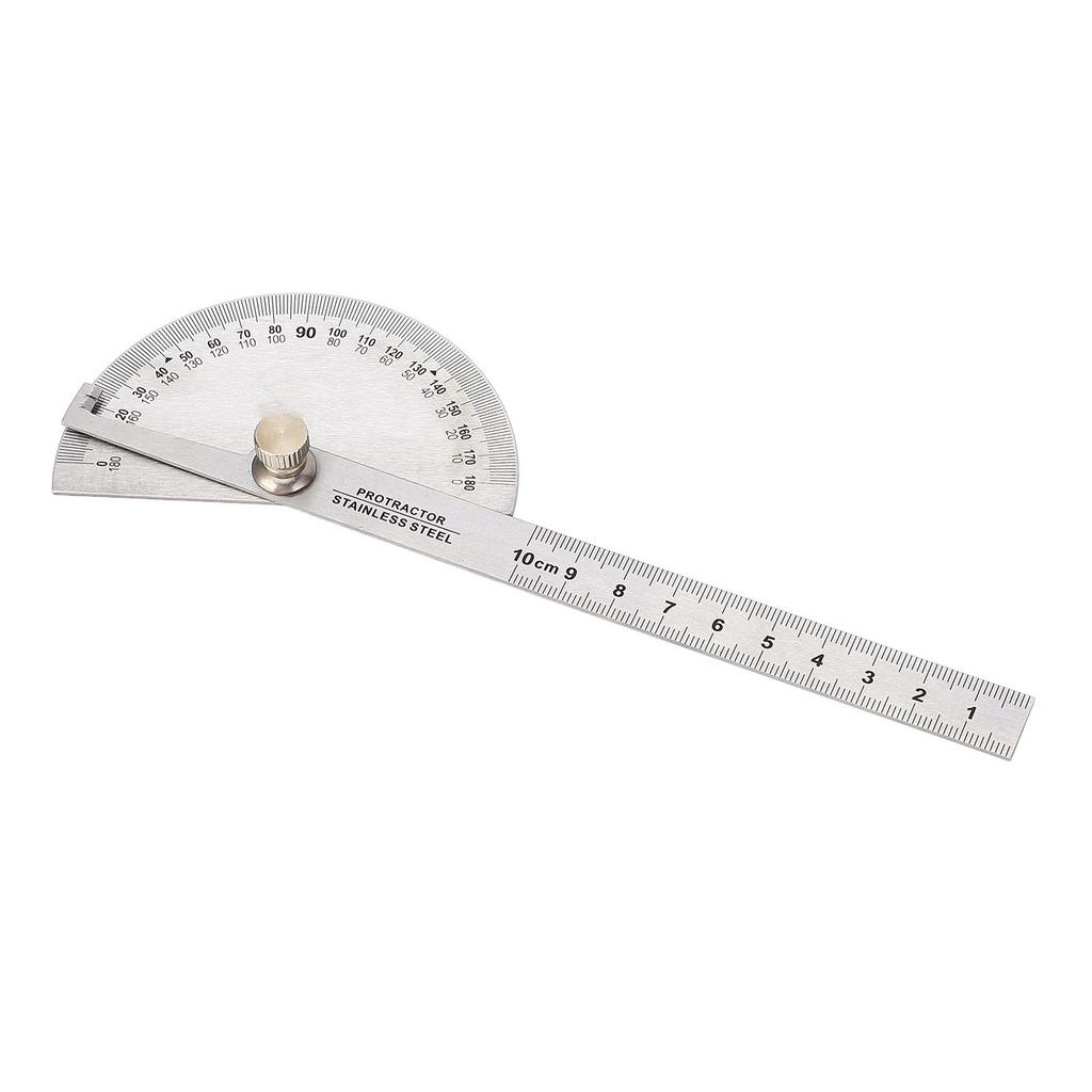 Angle Protractor Stainless Steel Portable Adjustable 0 to 180 Degree Angle Ruler Finder Angle Measure Tool with 10cm