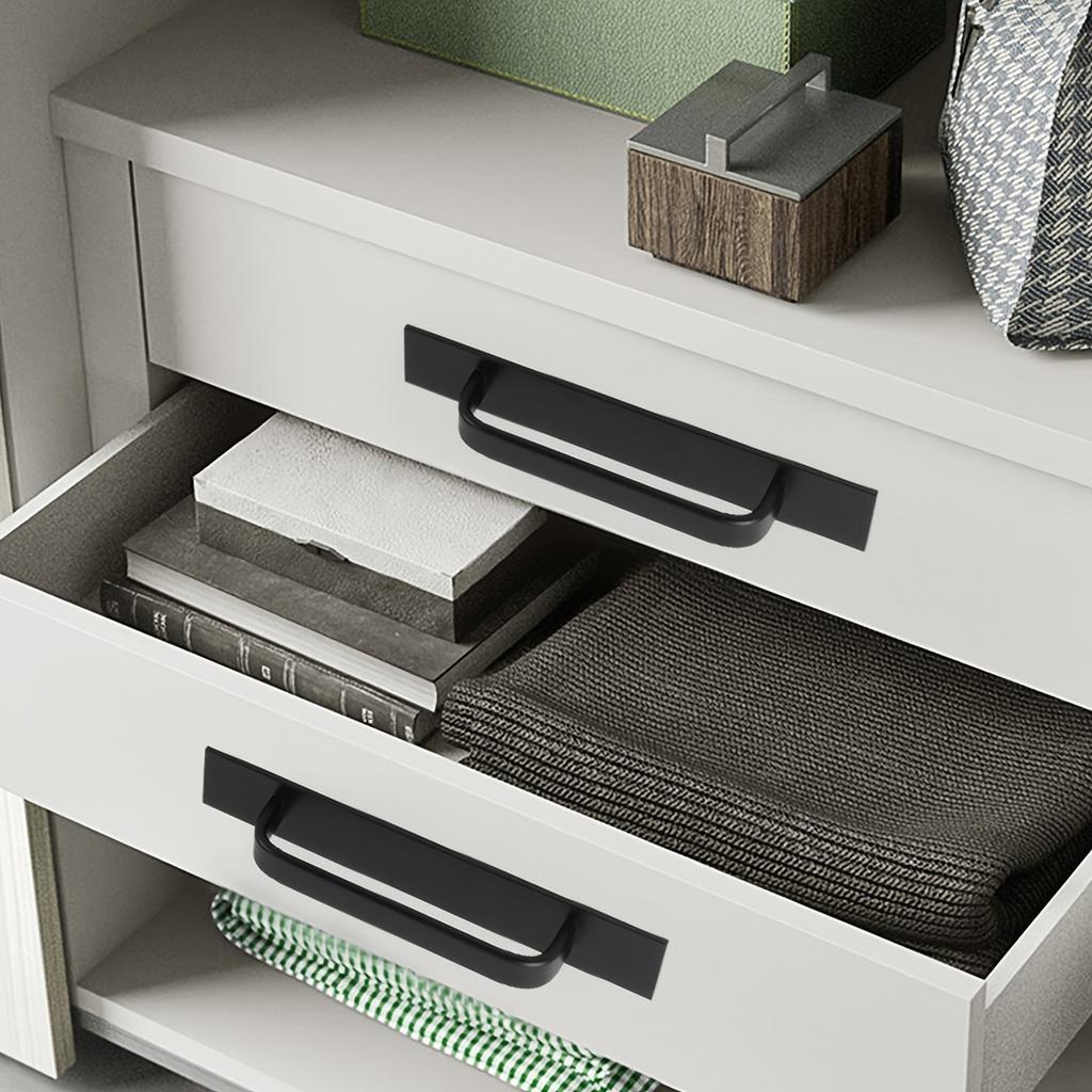 Self-Stick Adhesive Cabinet Handles Stainless Steel No-Drilling Easy Installation for Cabinet Door Window Drawer Refrigerator