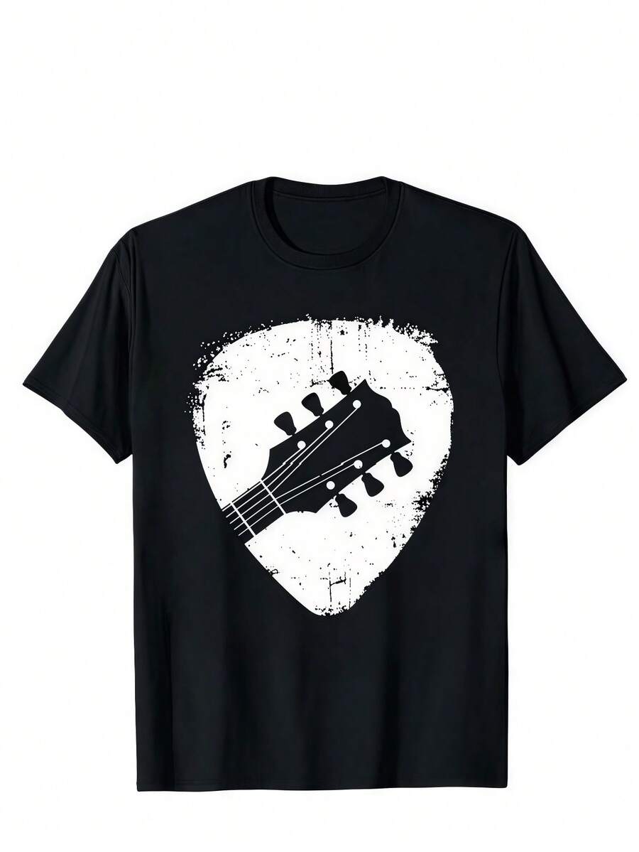 

Unisex T-Shirt With Guitar Music Design Regular Fit T-Shirt L