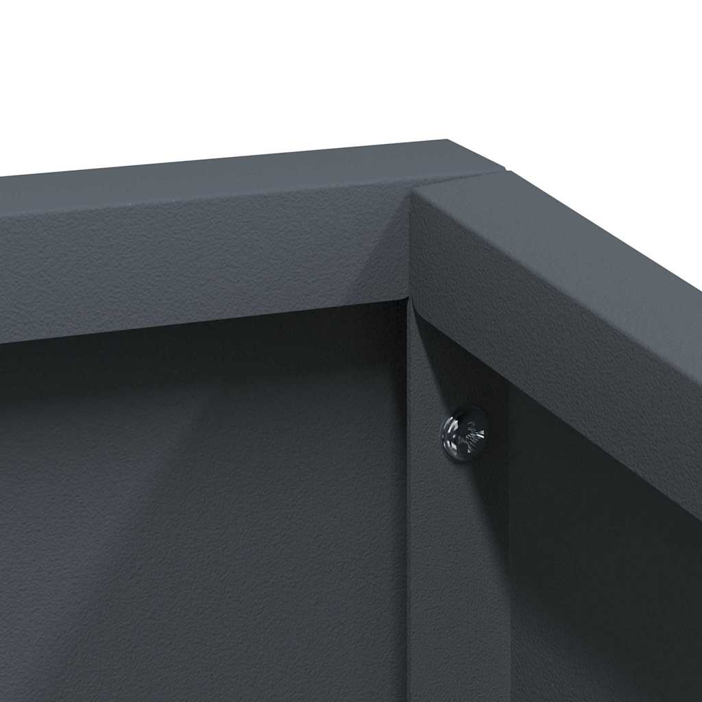 Garden Planter Anthracite 80 X 80 X 50 Cm