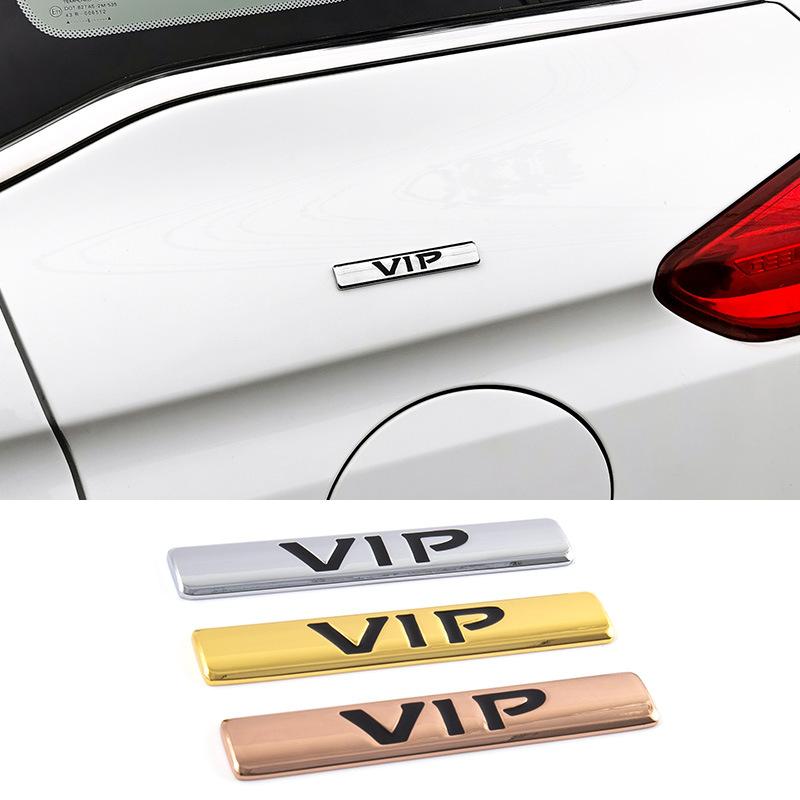 Car VIP Metal Car Sticker New Teana Duke VIP Word Logo Car Logo Tail Logo Side Label Fender Body Scratch Sticker
