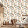 Wallpaper Small Flowers White, Light Gray and Cream 50x1000