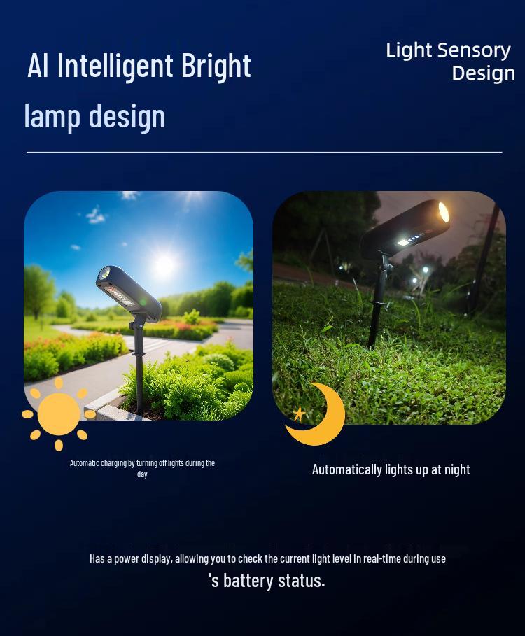 Outdoor Solar Landscape Spotlight for Garden and Courtyard