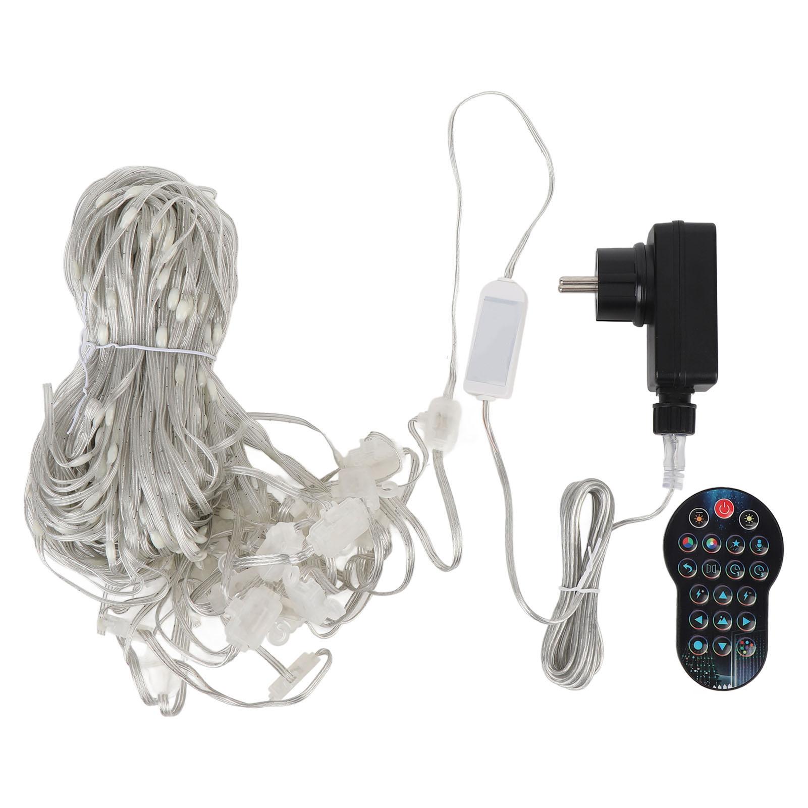 

Светодиодный оконный занавес, программируемый, умный, цветной, 400 RGB, управление через приложение, домашний декор, гирлянда EU Plug 200‑240V