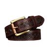 Retro Fashion Trend Embossed Two Sides Available Thickened Belt Men'S Leather Pin Buckle First Layer Cowhide Belt Women