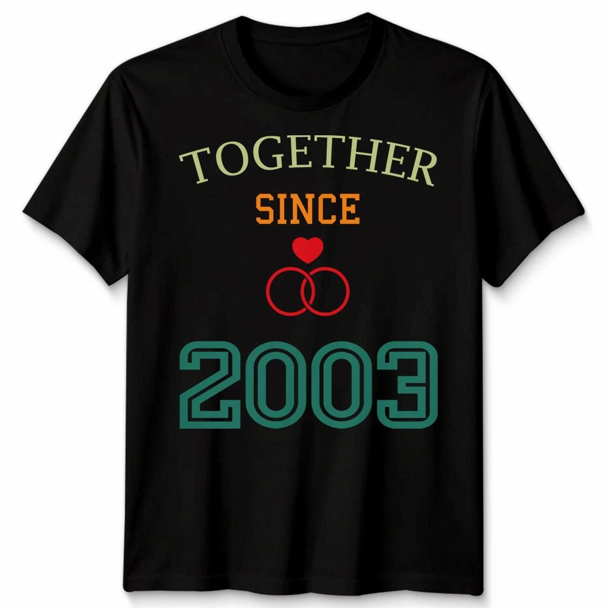 

Customise Any Year Together Since 2003 Vintage Couple 23th Unisex TTshirt M