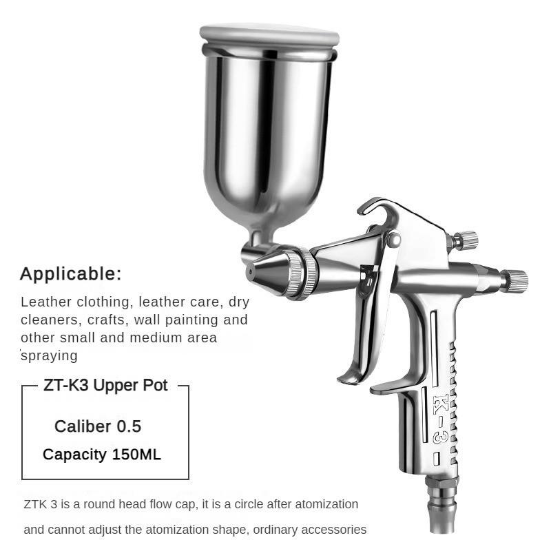 Pneumatische Spritzpistole für Latexfarbe, Automöbel, Reparaturpistole für Decklack, Edelstahl, Spritzpistole mit hoher Zerstäubung