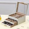 Jewelry Storage Box Pu Leather Large Capacity Organizer For Home And Travel