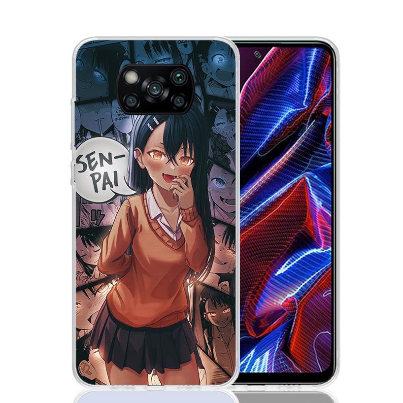 Nagatoro San Anime Aesthetic Case Phone Cover for Xiaomi Redmi Note 10 9 9S 8 8T 7 5 Pro Mi 12T 11T 10T 9T 12 11 Lite A3 A2 Tren
