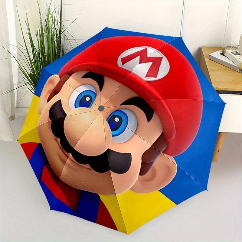 1pc Mario Game Windproof Automatic Cute Windproof Umbrella, Lightweight for Women/Men, Perfect Christmas Gift 0811203