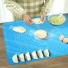 64x45cm High Temperature Resistant Non-Stick Silicone Dough Mat with Scale Baking Tool(Blue )