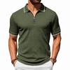 Mens Casual Shirts Short Sleeve Zipper Polo Shirt Lightweight Mens Summer Shirts Comfortable Fit Shirt Mens Casual Style for Everyday Wear