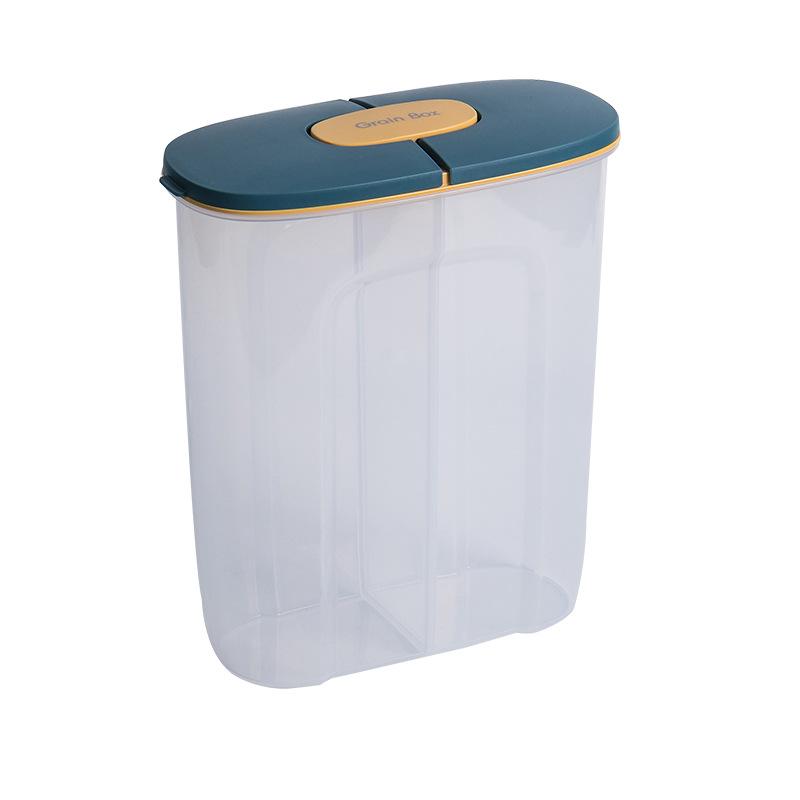 

Пластиковые бытовые контейнеры для хранения продуктов, органайзеры для специй, банки для хлопьев, кухонные сахарницы, бакалеи, кастрюли, герметичная коробка с крышкой синий