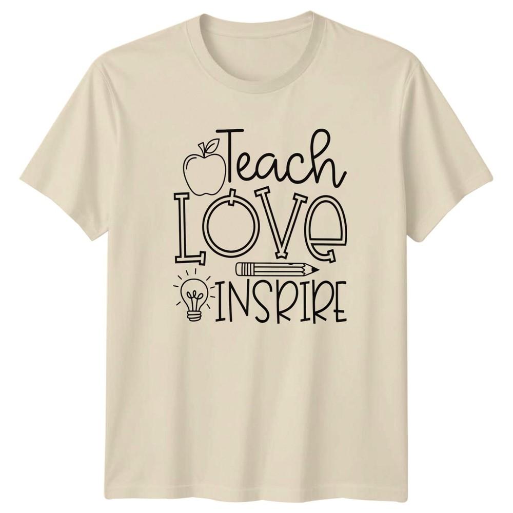 Teach Love Inspire TShirt Teacher School Gift For Him And Her