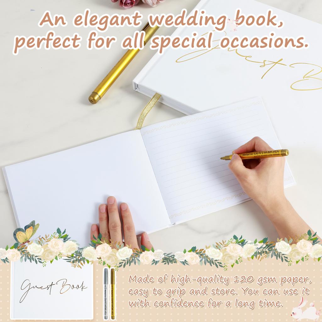 Personalisiertes Hochzeitsgästebuch Schlicht Elegant Hochzeitsparty Empfang Unterschriftenbuch DIY Hochzeitsfotoalbum Hochzeitsgeschenke