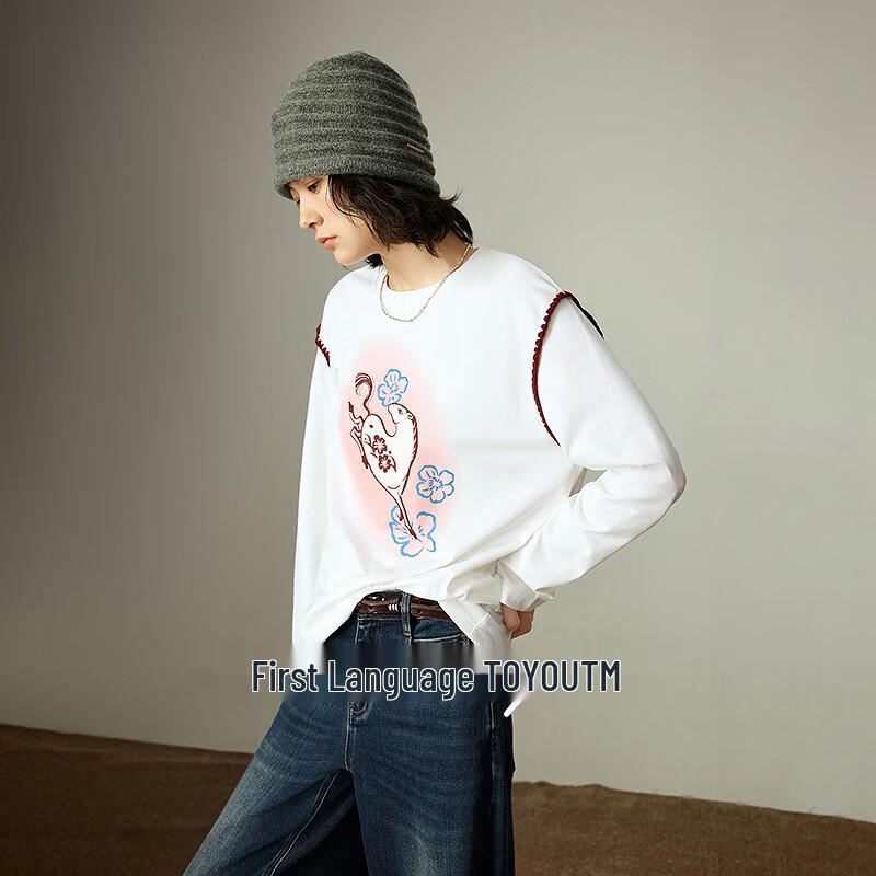 

Женский свитшот с вышивкой «Игривый летающий конь» от Chuyu Mengzhu XL