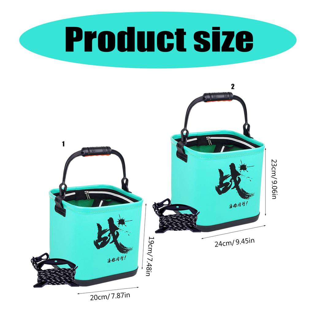 7L/13L Outdoor Fishing Bucket Water Resistant Outdoor Camping Bucket Hand Carry Fish Bucket Fishing Accessories
