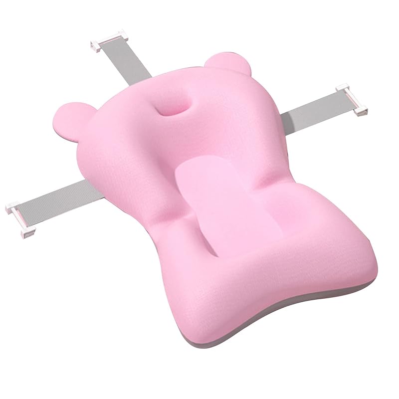 Baby Bath Support Cushion, Baby Bath Suspension Pad Prevent Slip Soft Quick Dry Adjustable Lightweight Baby Bath Cushion Pad for Newborn