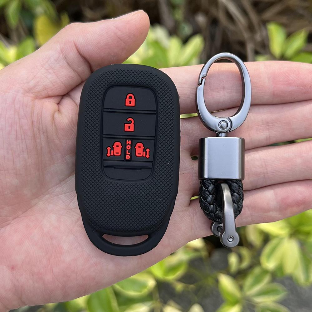 Silicone Car Key Case Accessories For Honda Stepwgn Rp6/Rp7/Rp8 Odyssey Freed Elysion Rubber Remote Cover Keychain Set