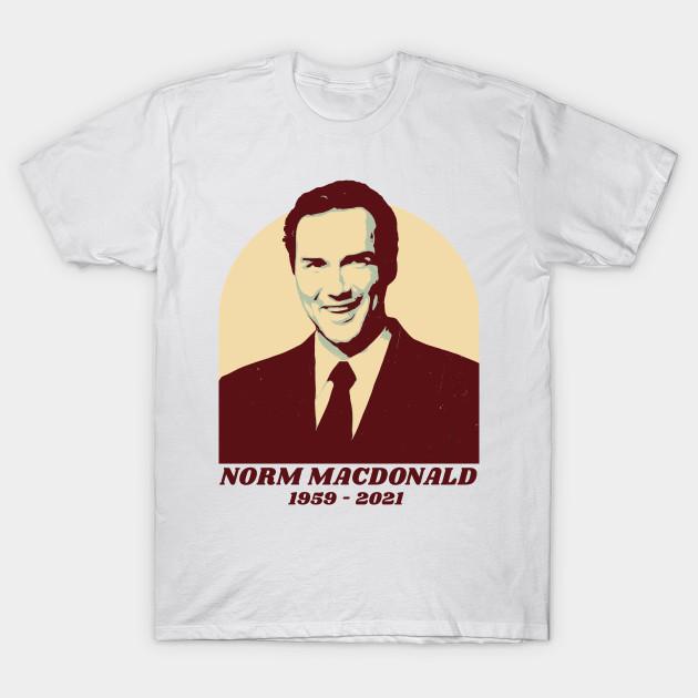 

Men Black Print T-shirt Norm Macdonald 1959 - 2021 No-Cut Transfer Paper Print Cotton Tshirt XL білий