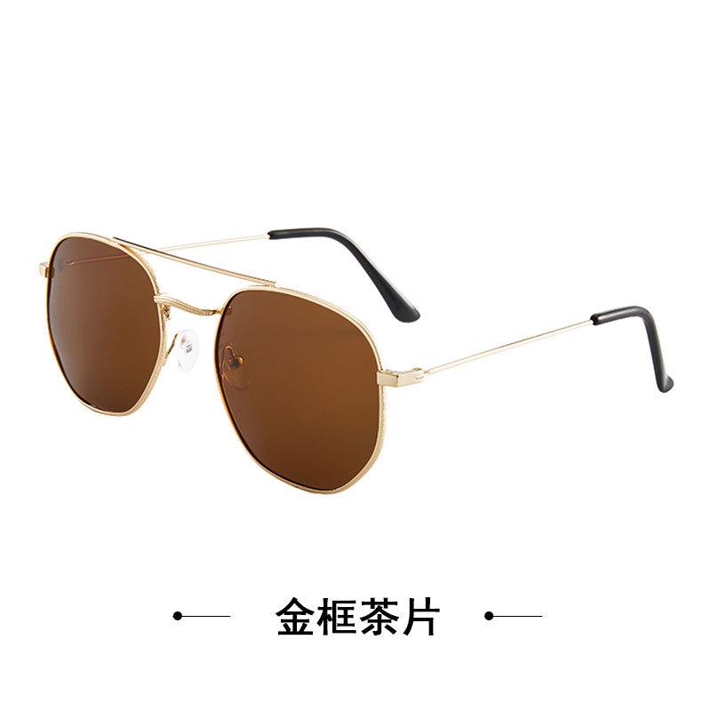 Metal Polarized Sunglasses Large Frame Men's Driving Sunglasses Double Beam Personalized Sunglasses Women