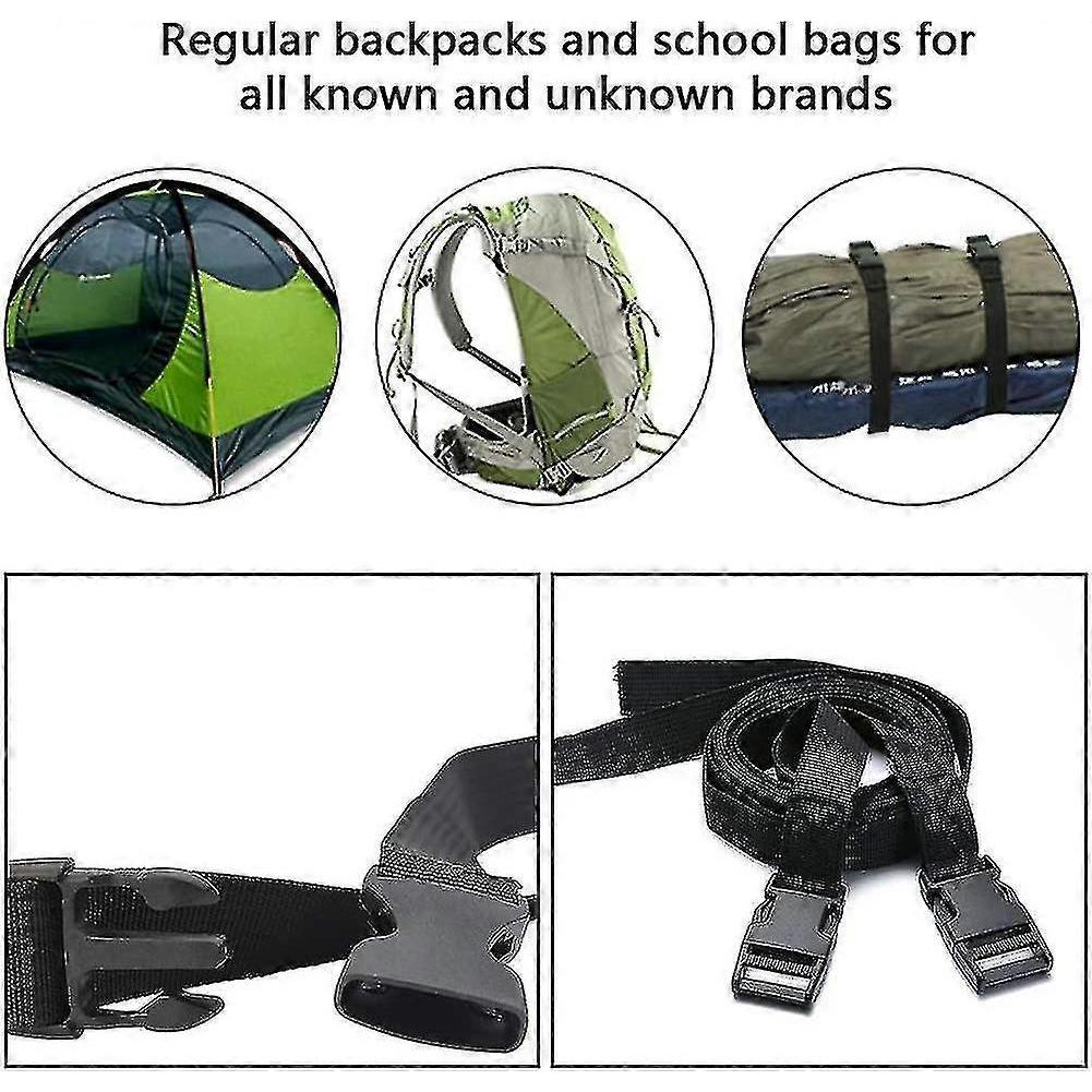 4 Pcs Nylon Webbing Flat Side Release Buckles Non-slip Packing Belt Buckles Packing Straps