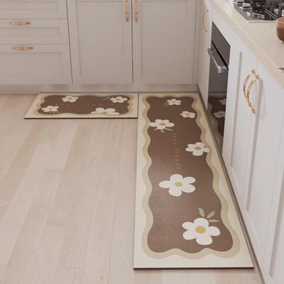 Floral Oil-Proof Non-Slip Kitchen Mat