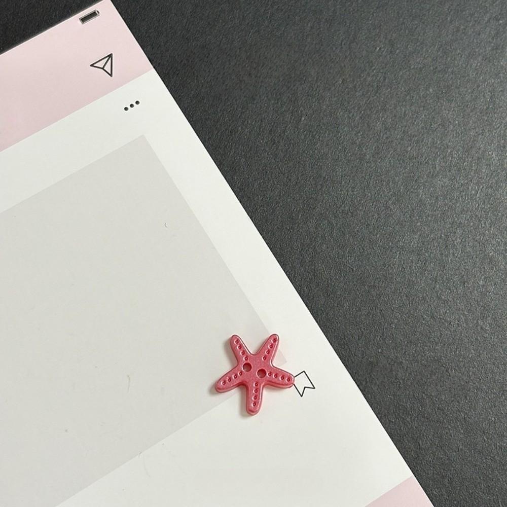 40pcs Exquisite Colorful Starfish Buttons Cute Creative Imitation Shell Buttons Fashionable Resin DIY Buttons Clothing Coat