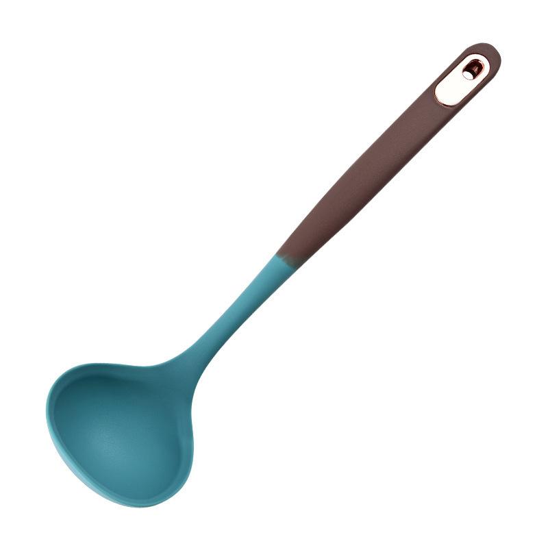 Heat Resistant Wooden Handle Spatula Soup Spoon Skimmer Home Cooking Spatula Non-Stick Cooking Set Kitchen Utensils