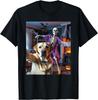 Funny Labrador Retriever Selfie with Skeleton Halloween Unisex Shirt Black S-5XL