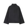 European and American French style, women's clothing, fashionable and versatile single-breasted trimmed pocket woolen jacket