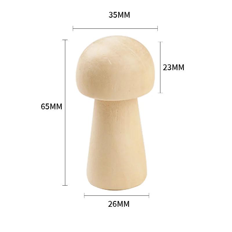 Miniature Wooden Mushroom Scale Model Ornaments Mini Wood Mushroom Simulation Models DIY Desktop Decor Home Crafts
