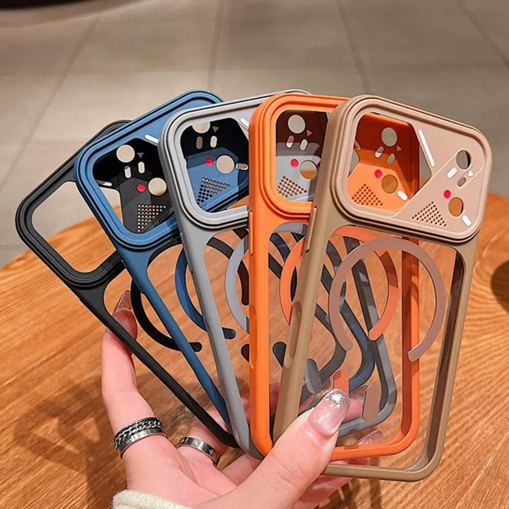 Luxury Soft Frame For Magsafe Clear Acrylic Case For iPhone 17 Pro Max Air 16 Funda 15 14 13 12 Pro Max 11 Shockproof Hard Cover