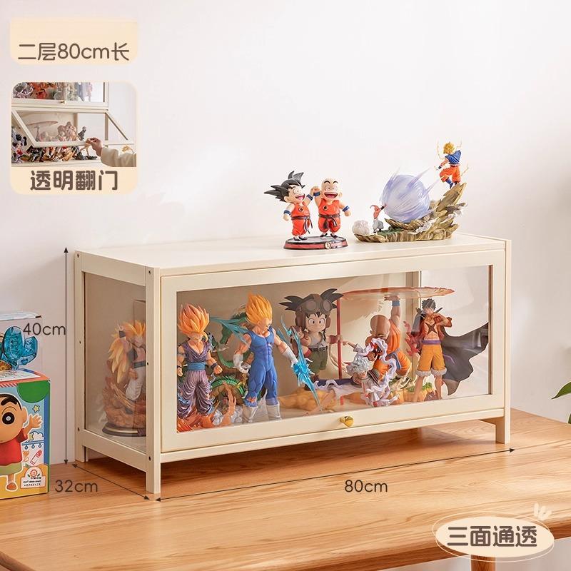 Acrylic figurine display cabinet with transparent design collectibles,models cosmetics,dust-proof countertop display stand