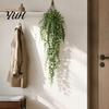 Realistic Plastic Vines 1/3/4Pcs Hanging Artificial Flower Decoration, UV Resistant Fake Fern & Floral Wedding Party Flowers Vine, Wall Faux