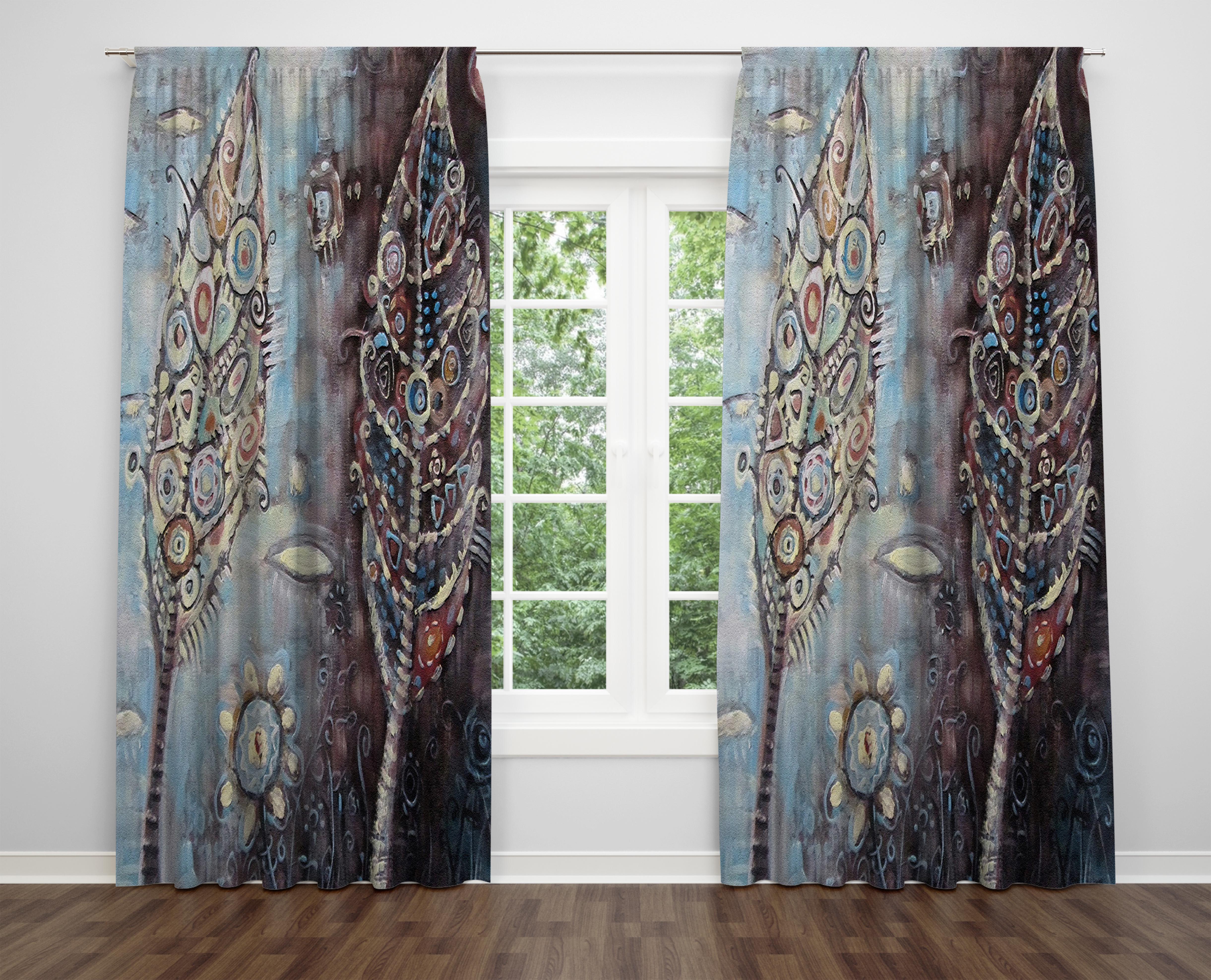 

Декоративний дизайн, високоякісна бавовняна тканина, ви можете вибрати одну або подвійну фіранку з крила 1 piece різнокольоровий