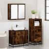 3 piece bathroom furniture set smoked oak wood based material